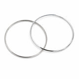 20pcs 50mm Round Metal Rings – Silver Plated Hoop Rings for Jewelry Making, Large Circle Connectors