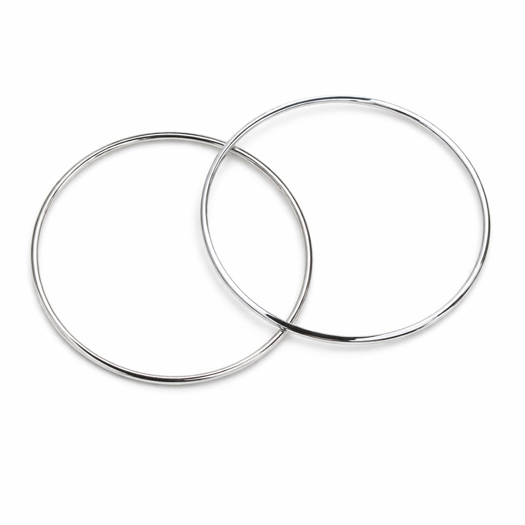 20pcs 50mm Round Metal Rings – Silver Plated Hoop Rings for Jewelry Making, Large Circle Connectors