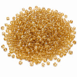 SALE 100 Grams Pack | Topaz AB Seed Beads 3mm (8/0) Golden Aurora Borealis Glass Beads for Jewelry Making, Embroidery & DIY Crafts