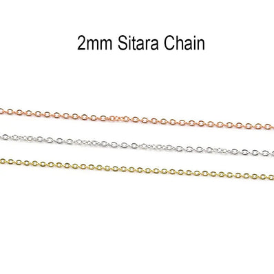 85 Cm Long' very thin Best Quality 2mm thin silver plated chain for jewelry making