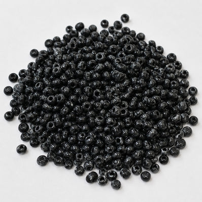 100 grams, Sale Lot Factory Overstock Black Seed Beads 3mm (8/0) – 100 Grams Pack | Economy Quality Glass Seed Beads for Jewelry Making, Embroidery & DIY Crafts