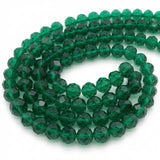 10x8mm Emerald Green Faceted Glass Crystal Beads – 58-60 Beads/String