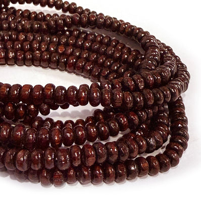 2 STRINGS/LINES PACK' 5x3 MM SIZE APPROX' DARK MAROON SHADE COLOR