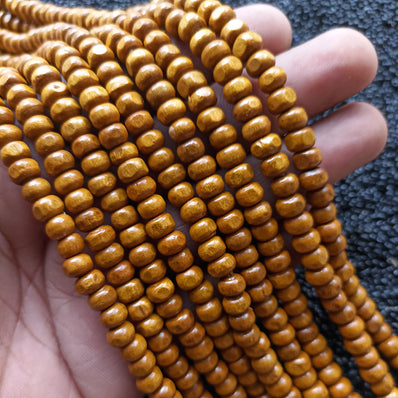 2 STRINGS/LINES PACK' 6x4 MM SIZE APPROX' LITE BROWN SHADE COLOR