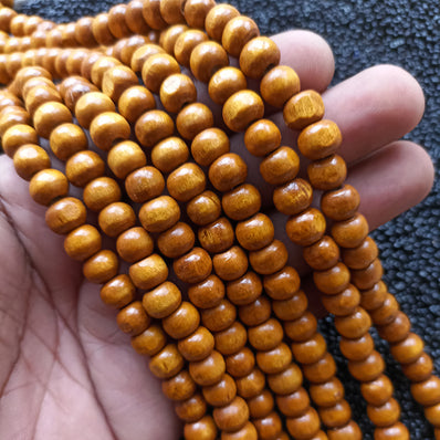 2 STRINGS/LINES PACK' 8 MM SIZE APPROX' LITE BROWN SHADE COLOR