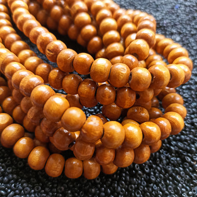 2 STRINGS/LINES PACK' 8 MM SIZE APPROX' LITE BROWN SHADE COLOR