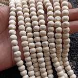 2 STRINGS/LINES PACK' 8 MM SIZE APPROX' CREAM COLOR SHADE