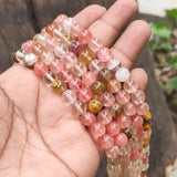 CHERRY QUARTZ' 1 STRING/LINE PACK OF 8 MM 45-46 BEADS APPROX
