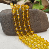 NATURAL CITRINE (HEATED) 1 STRING/LINE PACK OF 8 MM 45-46 BEADS APPROX