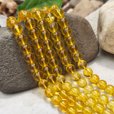 NATURAL CITRINE (HEATED) 1 STRING/LINE PACK OF 8 MM 45-46 BEADS APPROX
