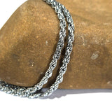 1 PIECE PACK' 22 INCHES FANCY RHODIUM SILVER CHAINS