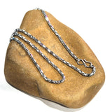 1 PIECE PACK' 22 INCHES FANCY RHODIUM SILVER CHAINS