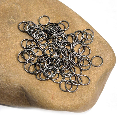 500 PCS PACK, 8 mm, Gunmetal Plated Black COLOR JUMP RING FINDINGS
