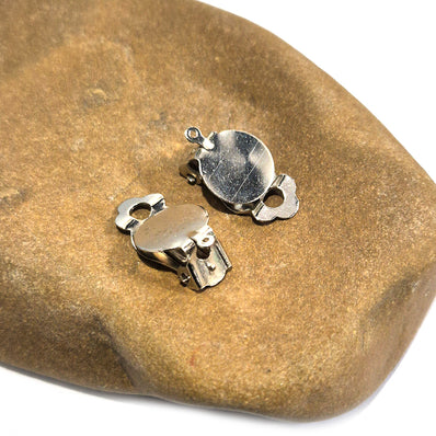 5 PAIR PACK CLIP-ON EARRING FINDINGS ,EARRING CLIPS WITH LOOP EARRING SETTING COMPONENTS FOR DIY NON PIERCED EARRING MAKING SUPPLIES