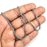 1 PIECE PACK' 22 INCHES FANCY RHODIUM SILVER CHAINS