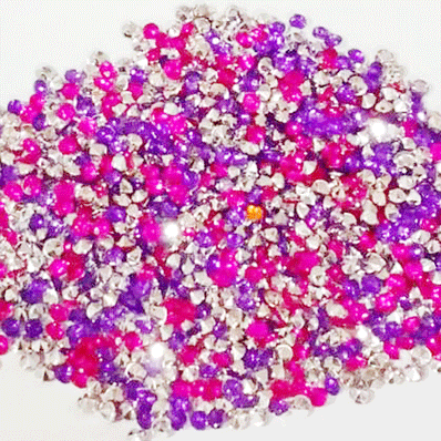 1000pcs Pointed Acrylic stone, size approx 3mm purple blue color