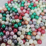 8mm Mix Color Loose 100/Pcs bag Glass Pearl Beads