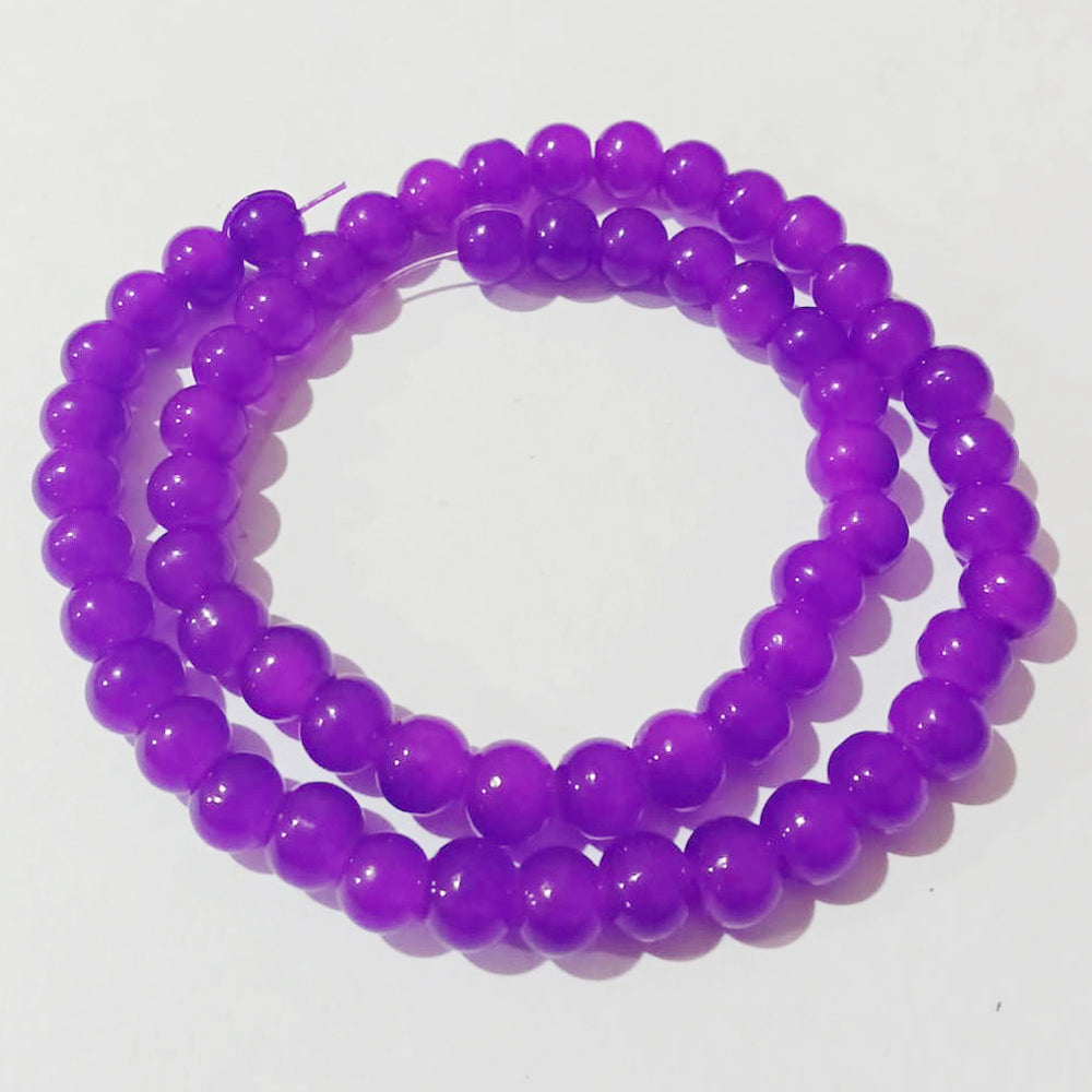 2 STRANDS/ LINES, 6MM ROUND IMITATION JADE GLASS BEADS STRANDS, HOLE: 1.1~1.3MM, ABOUT 280 PCS/STRAND, 31.4INCHES NO RETURN OR EXCHANGE DUE TO SPRAY PAINTED BAKED BEADS