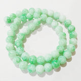 PER LINE, 8MM SIZE JADE REPLICA FINE QUALITY OF GLASS BEADS FOR JEWELRY MAKING, APPROX 48~51 BEADS