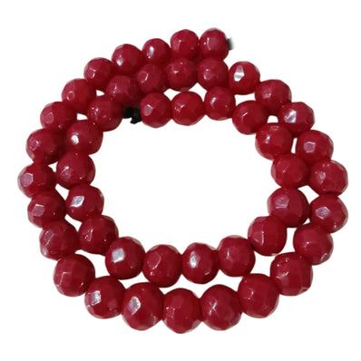 10mm, 2 STRANDS/LINE EACH 16", JADE IMITATION GLASS BEADS 44~45 BEADS APPROX IN 16 INCHES STRAND/LINE
