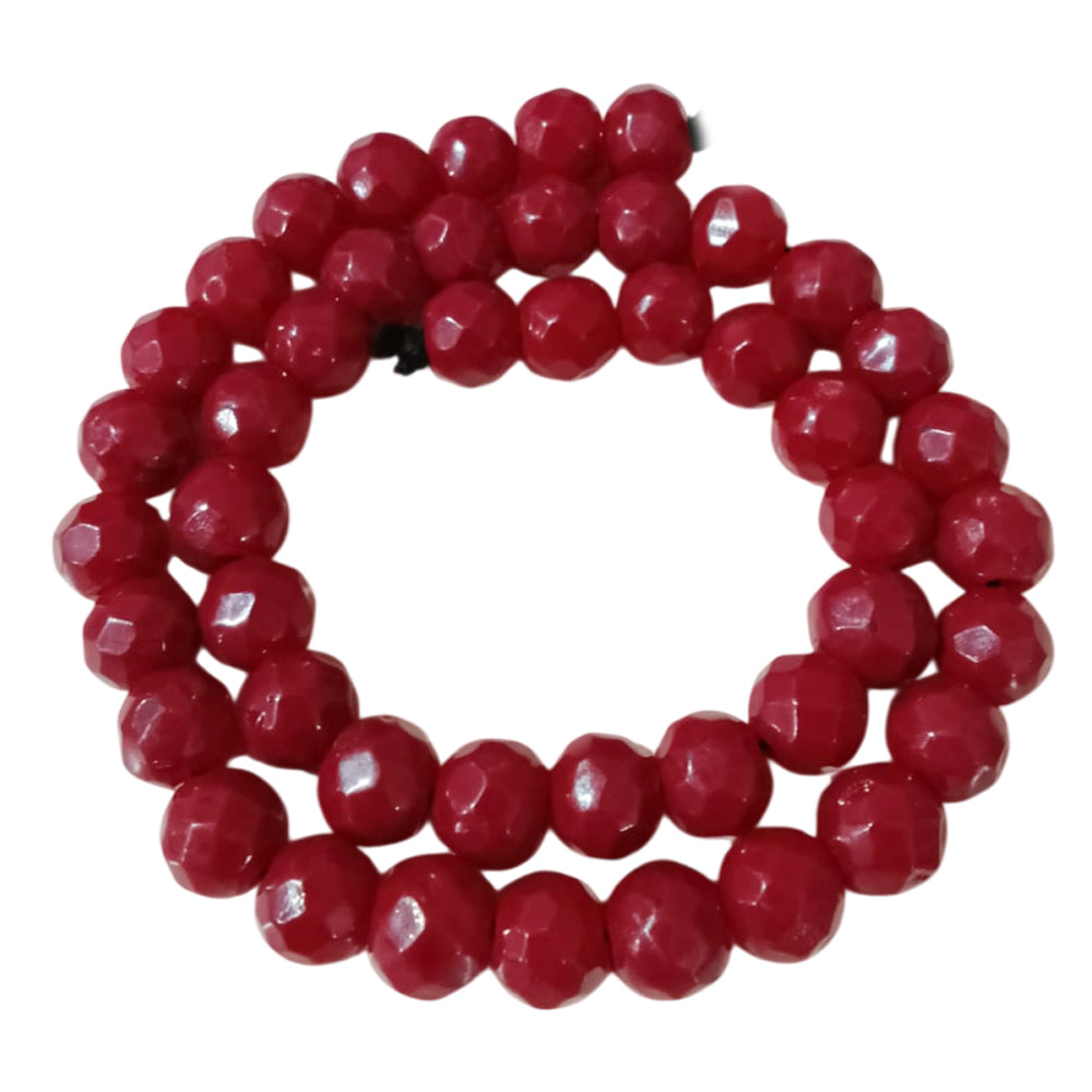 10mm, 2 STRANDS/LINE EACH 16", JADE IMITATION GLASS BEADS 44~45 BEADS APPROX IN 16 INCHES STRAND/LINE
