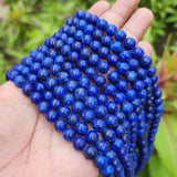 DEEP BLUE' SODALITE 8 MM ROUND AUTHENTIC SEMIPRECIOUS BEADS' 44-46 BEADS' SOLD BY PER LINE PACK