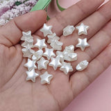 20 PIECES PACK' SIZE APPROX 9-10 MM FAUX ACYLIC PEARL STAR BEADS