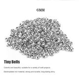 200/pcs Pkg. tiny,6mm Jingle bells Nickle Silver Small Jingle bells Tiny Mini Bells Beads For Christmas decoration Bell End Charms