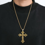 Big Gold Oxidized Cross Pendants for jewelry making Per Piece Pkg.