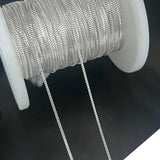 Very Thin Silver Plated Box Chain 90-95 Cm' Long Chain' 0.75mm – Dainty Chain for Jewelry Making, Shop elegant 0.75mm silver plated box chain.