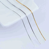 Very Thin Silver Plated Box Chain 90-95 Cm' Long Chain' 0.75mm – Dainty Chain for Jewelry Making, Shop elegant 0.75mm silver plated box chain.