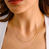 Very Thin Gold Plated Box Chain 90-95 Cm' Long Chain' 0.75mm – Dainty Chain for Jewelry Making, Shop elegant 0.75mm gold plated box chain.