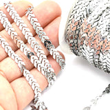 1 Meter Silver Plated  Chain Arrow Aircraft Leaf Chains Necklace Diy Jewelry Making Findings Wholesale Bulk