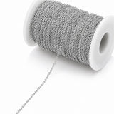 Chain by Meter – 1.6mm Rhodium Plated Sitara Jewelry Chain | Tarnish Resistant | Premium Quality