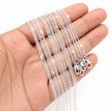 2 Pcs Sitara Chain Necklace – 17 Inch | 1.6mm Rhodium Silver Mirror Finish | Brass | Tarnish Resistant | Ready to Wear