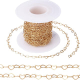 1 PIECE PACK' SIZE APPROX 4-5 MM' 52-55 CM LONG GOLD POLISHED HEART CHAIN