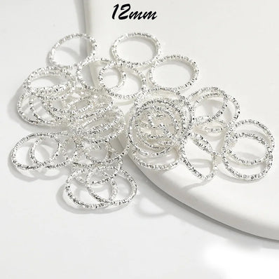 20 PIECES PACK' 12 MM APPROX' THICK OPEN HARD JUMP RINGS/CIRCULAR LINKS USED IN MAKING DIY JEWELLERY ACCESORY