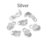 5 PAIR PACK CLIP-ON EARRING FINDINGS ,EARRING CLIPS WITH LOOP EARRING SETTING COMPONENTS FOR DIY NON PIERCED EARRING MAKING SUPPLIES