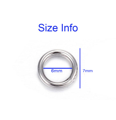 100 Pieces Pack' Silver Plated 6 mm Close Jump Rings