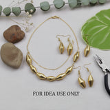 10 PIECES PACK' 20x10 MM APPROX' GOLDEN BRUSHED DHOLKI BRASS BEADS