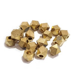 25 Pcs Pkg. 5.5mm Approx Dhokra Cube beads brass materials for tribal jewelry making