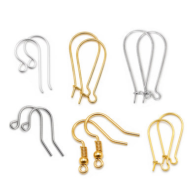Earring Making Ear Wire Combo Pack – 6 Styles, 25 Pairs Each | Jewelry Making Findings