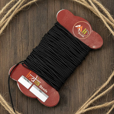 10 meters black 1mm size elastic cords for bracelets making