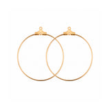 20pcs (10 Pairs) Gold Plated Wire Hoop Earring Findings 25mm | Round Hoop Earring Making Findings | Lightweight DIY Jewelry Supplies