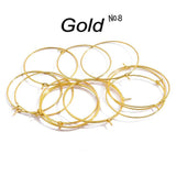 20 Pairs (40 Pcs) Large Size approx 60~65mm Gold Color Hoops Earrings Big Circle Ear Hoops Earrings Wires For DIY Jewelry Making Supplies