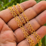 1 PIECE PACK' SIZE APPROX 4-5 MM' 52-55 CM LONG GOLD POLISHED HEART CHAIN