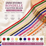 10LINES MIX PACK' 2 MM MINI HYDRO BEADS' 14-15 INCHES LONG Valu Pack