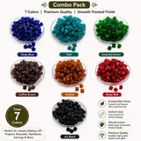 5mm Frosted Matt Glass Cube Beads Combo Pack 700PCS | 7 Colors Jewelry Making Beads