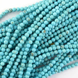 TURQUOISE HOWLITE BEADS STRANDS 6 MM APPROX SIZE, APPORX PCS IN A STRAND/LINE 66-67 BEADS