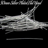 Jewelry making Findings head pins Flat stainess steel materials Sold Per Package of 50 Grams Approx 000~000 Pcs in a pack